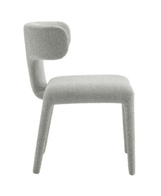 Stellan Curved Back Boucle Upholstered Dining Chair, Set of 2