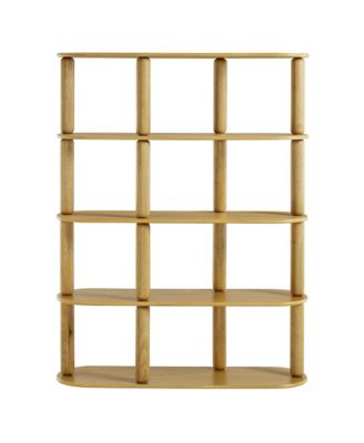 Arcus 4-Tier Oval Wood Bookshelf