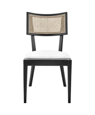 Caledonia Fabric Upholstered Wood Dining Chair, Set of 2