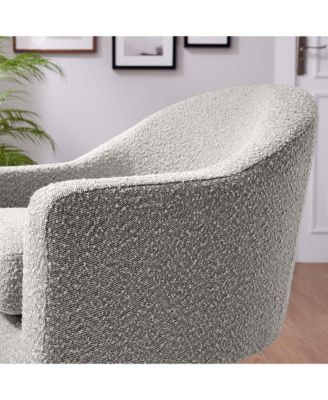 Astral Boucle Fabric Swivel Chair