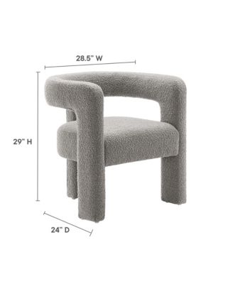 Kayla Boucle Upholstered Armchair