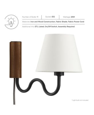  Sunlit Squiggle Arm Wall Sconce