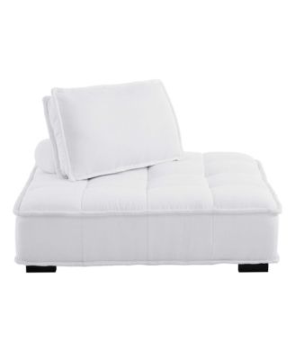 Saunter Tufted Fabric Armless Chair