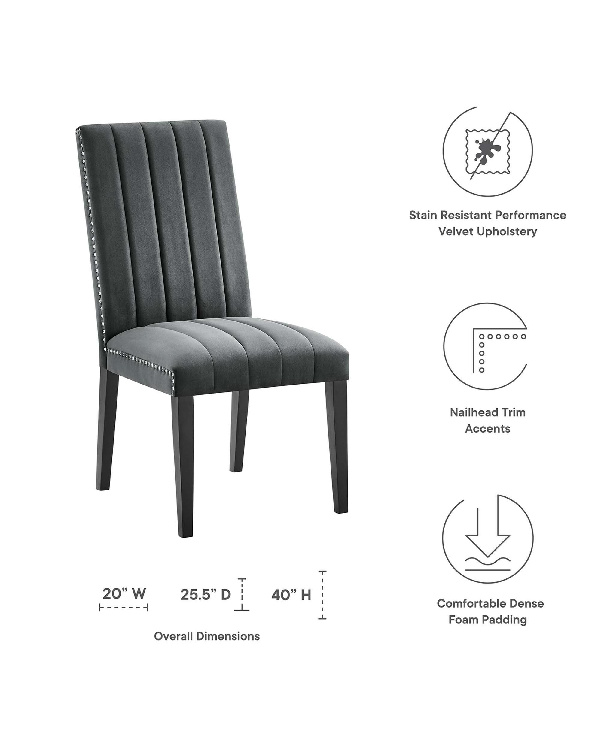 Catalyst Performance Velvet Dining Side Chairs, Set of 2 — Image 3