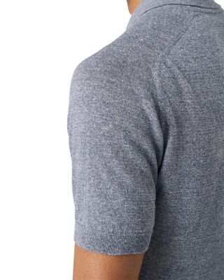 Linen Blend Knit Polo Shirt