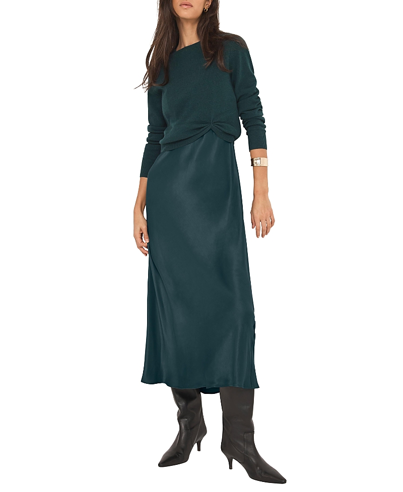 Mint Velvet Women's Layered Satin Midi Dress