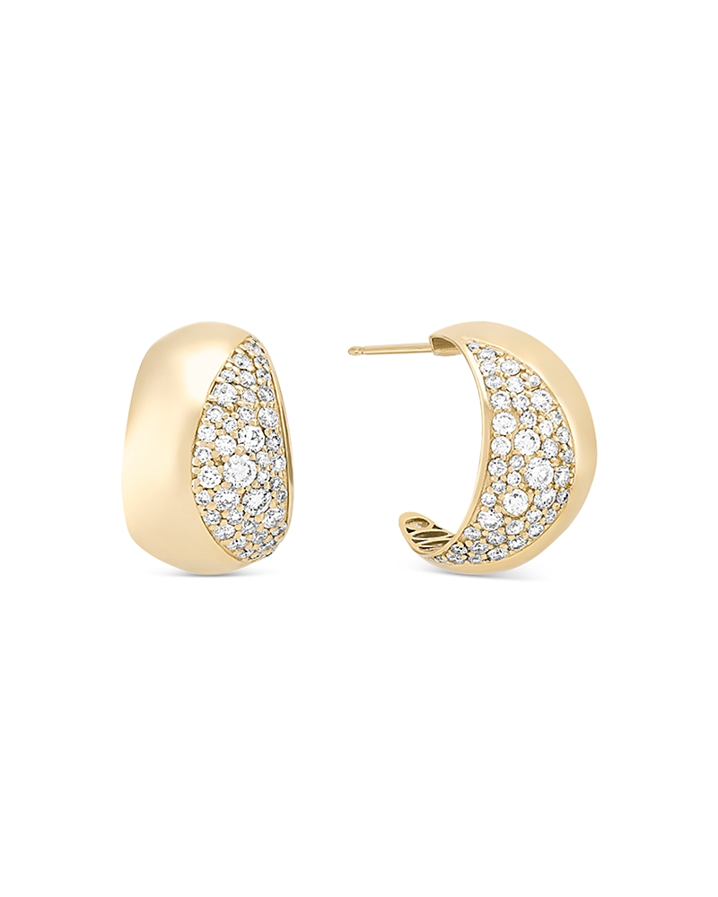 Lana 14K Yellow Gold Diamond Dipped Profusion Bubble Huggie Hoop Earrings