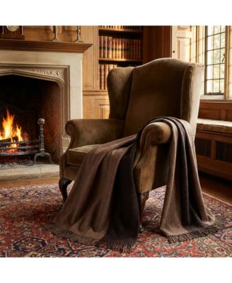 The Gentlemen's Collection Reversible Double Cloth Lambswool Throw