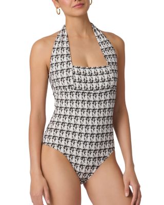Retro Halter One Piece Swimsuit