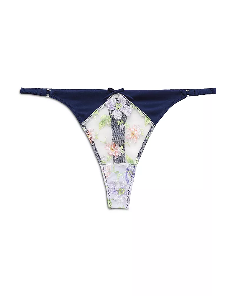 Fleur du Mal Elara Embroidery Thong