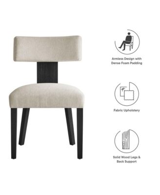 Nalani Fabric Upholstered Dining Chairs, Set of 2