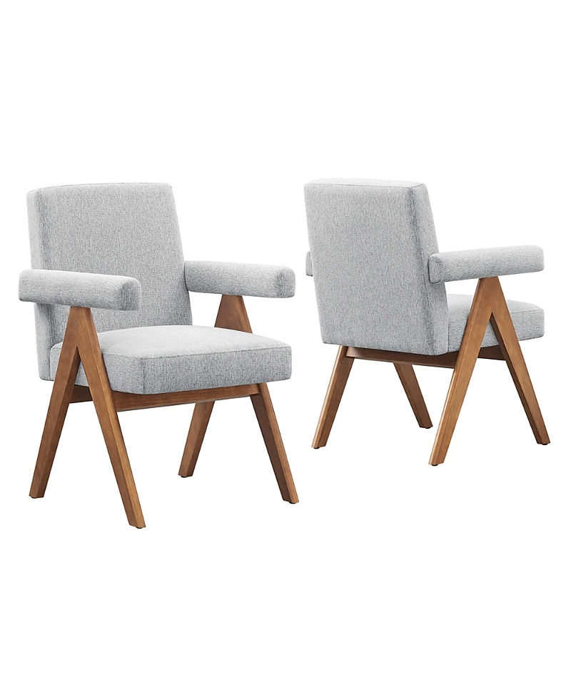 Modway Lyra Fabric Dining Room Chair, Set of 2