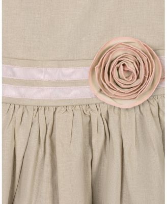 Girls' Linen Cami Rosette Dress - Little Kid, Big Kid