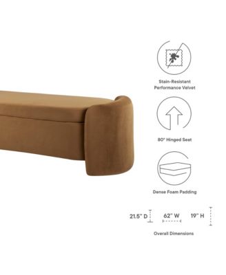  Nebula Upholstered Performance Velvet Bench