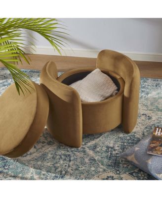 Nebula Upholstered Performance Velvet Ottoman