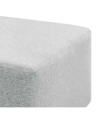  Callum Large 28" Square Woven Heathered Fabric Upholstered Ottoman