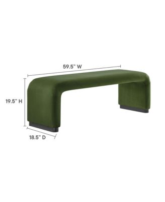 Koda Performance Velvet Waterfall Long Bench