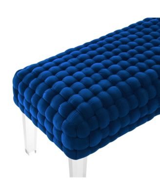 Prologue Woven Performance Velvet Ottoman