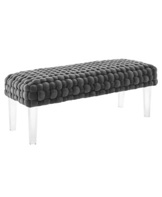 Prologue Woven Performance Velvet Ottoman