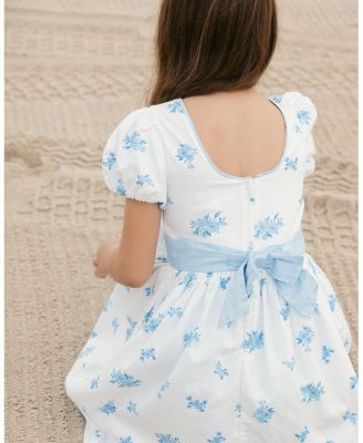 Girls' Organic Puff Sleeve Sateen Party Dress - Little Kid, Big Kid