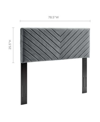 Modway Alyson Angular Channel Tufted Performance Velvet Headboard, California King