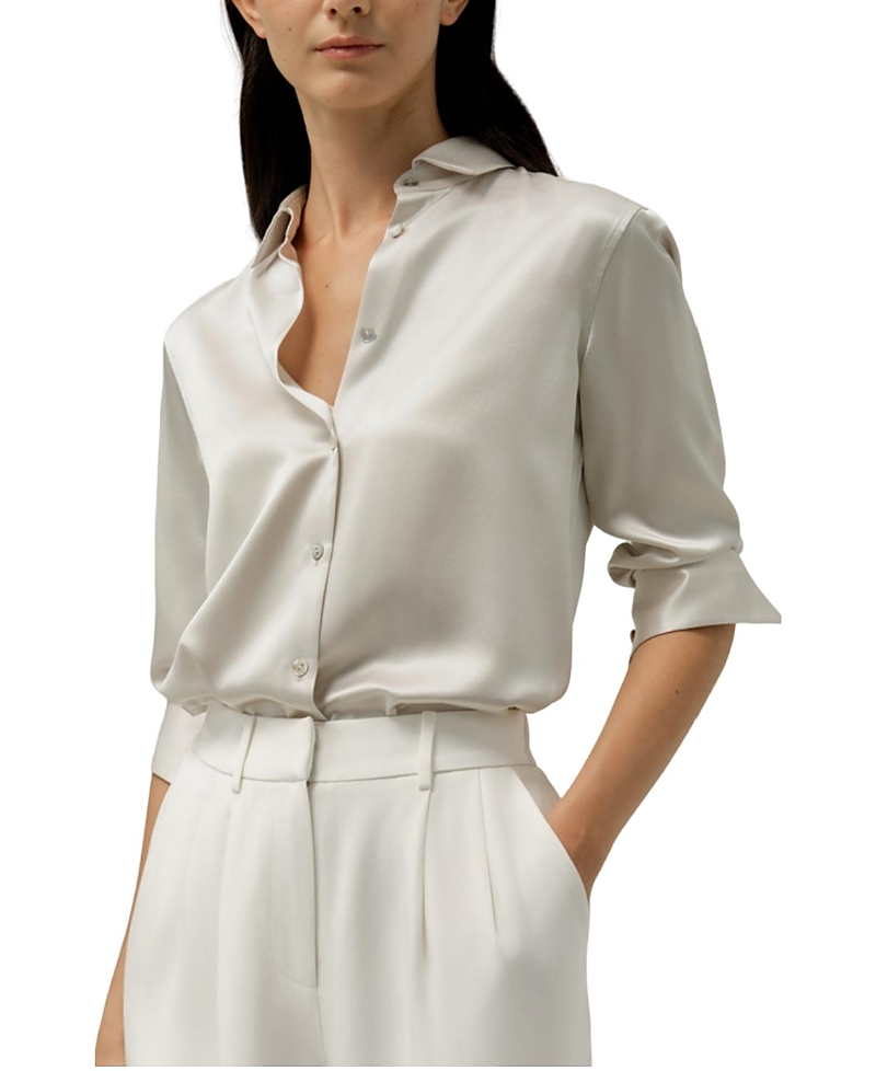 Lilysilk Spread Collar Silk Shirt
