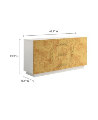  Abel 59 Inch Burl Wood Sideboard Buffet TV Stand