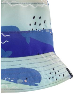 Boys' Wide Brim Blue Whale Print Beach Hat - Baby