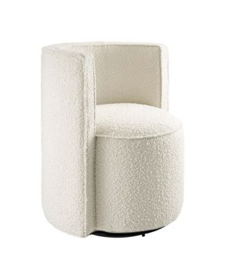  Della Boucle Fabric Swivel Chair