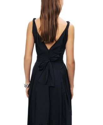 Sleeveless Embroidered Midi Dress