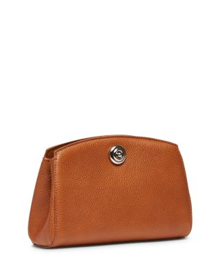 Small Pushlock Leather Clutch