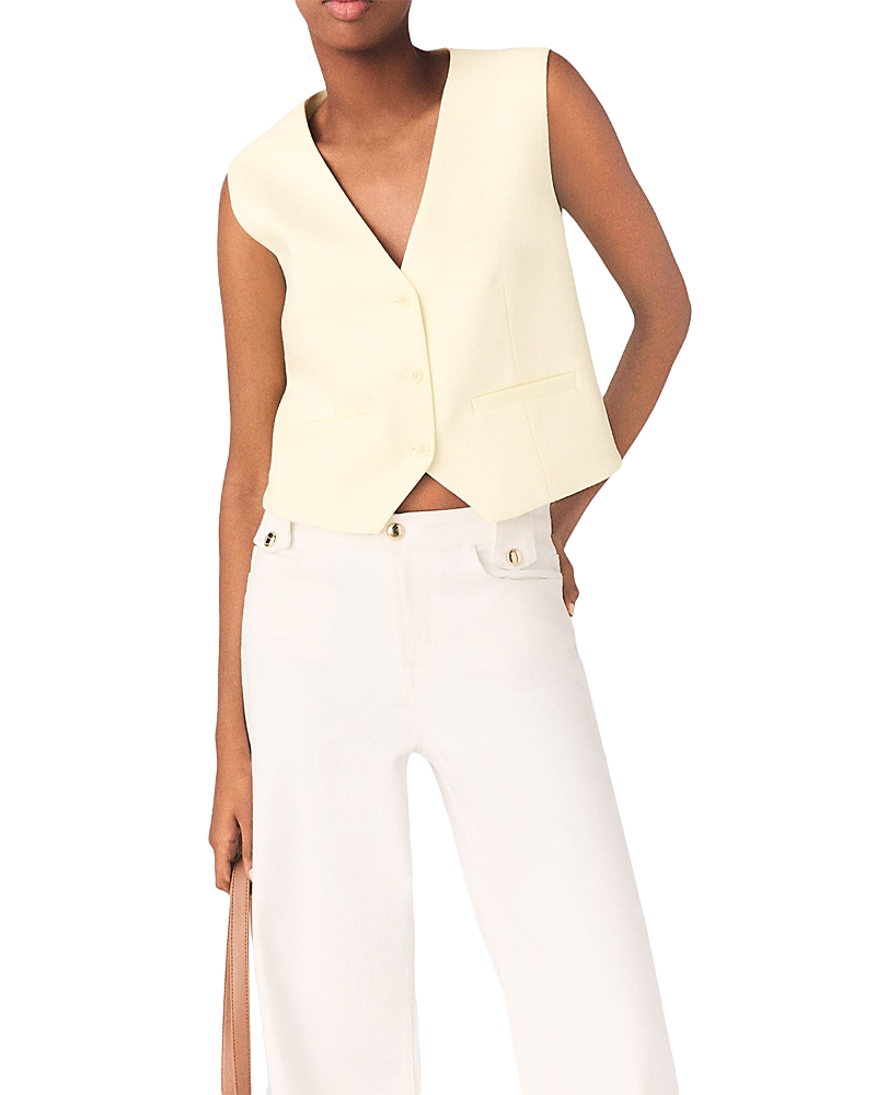 Maje Tailored Sleeveless Jacket