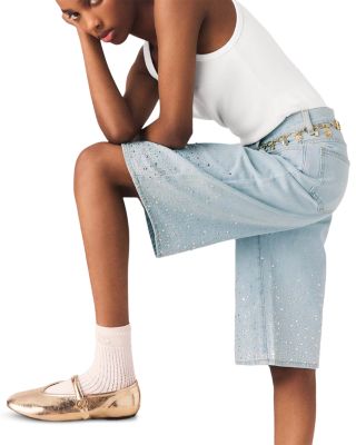 Ipyros Rhinestone Bermuda Shorts