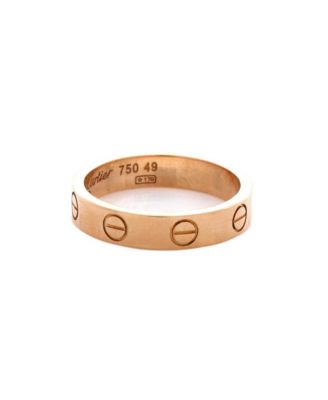  Love Wedding Band Ring 18K Rose Gold