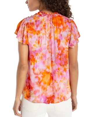 Flutter Sleeve Popover Woven Blouse