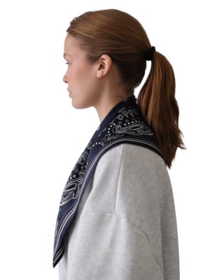 Blue Paisley Silk Scarf