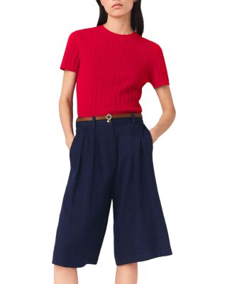 Icailly Linen Blend Bermuda Shorts