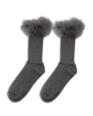 Frou Frou Faux Fur Trim Socks
