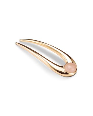 Selene Rose Quartz Mini French Hair Pin