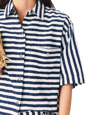 Calais Cropped Stripe Shirt
