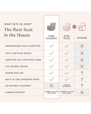 Kiwi Electronic Recliner Glider