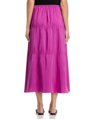 Smocked Tiered Skirt