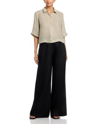 Classic Collar Elbow Sleeve Shirt