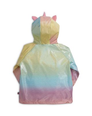 Girls' Unicorn Sparkle Print Magnetic Raincoat - Little Kid, Big Kid