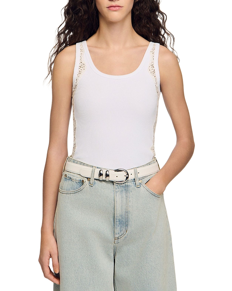 Sandro Isia Lace Vest Top