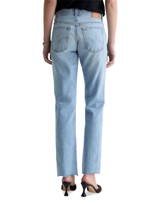 Sandra Low Rise Straight Jeans in Soft Focus Destructed