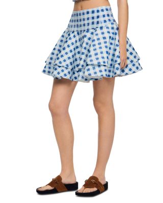 Rosie Gingham Mini Skater Skirt