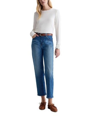 Brinley Crop Mid Rise Straight Jeans in Owens Valley