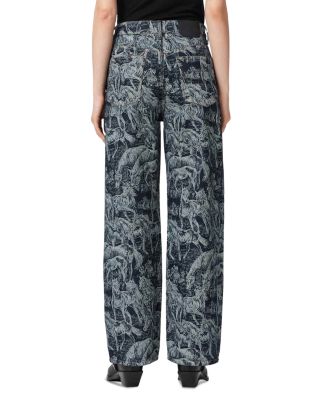 Blake High Rise Wide Jeans in Printed Indigo