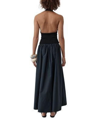 Knit Backless Halter Dress